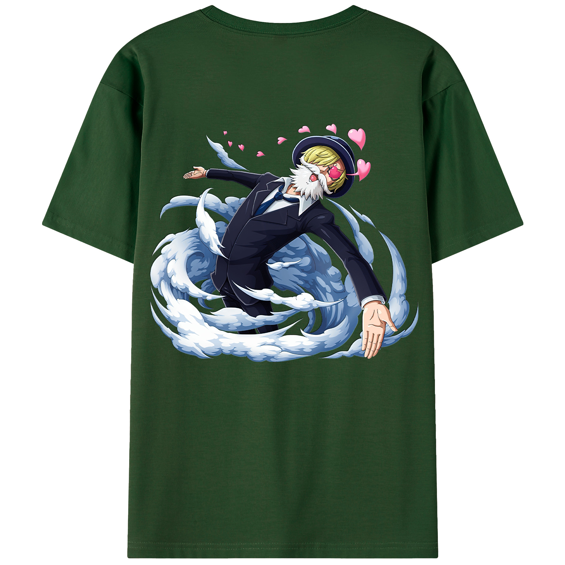 ワンピース サンジ ONE PIECE Sanji 綿100％半袖Tシャツ（背面プリント）